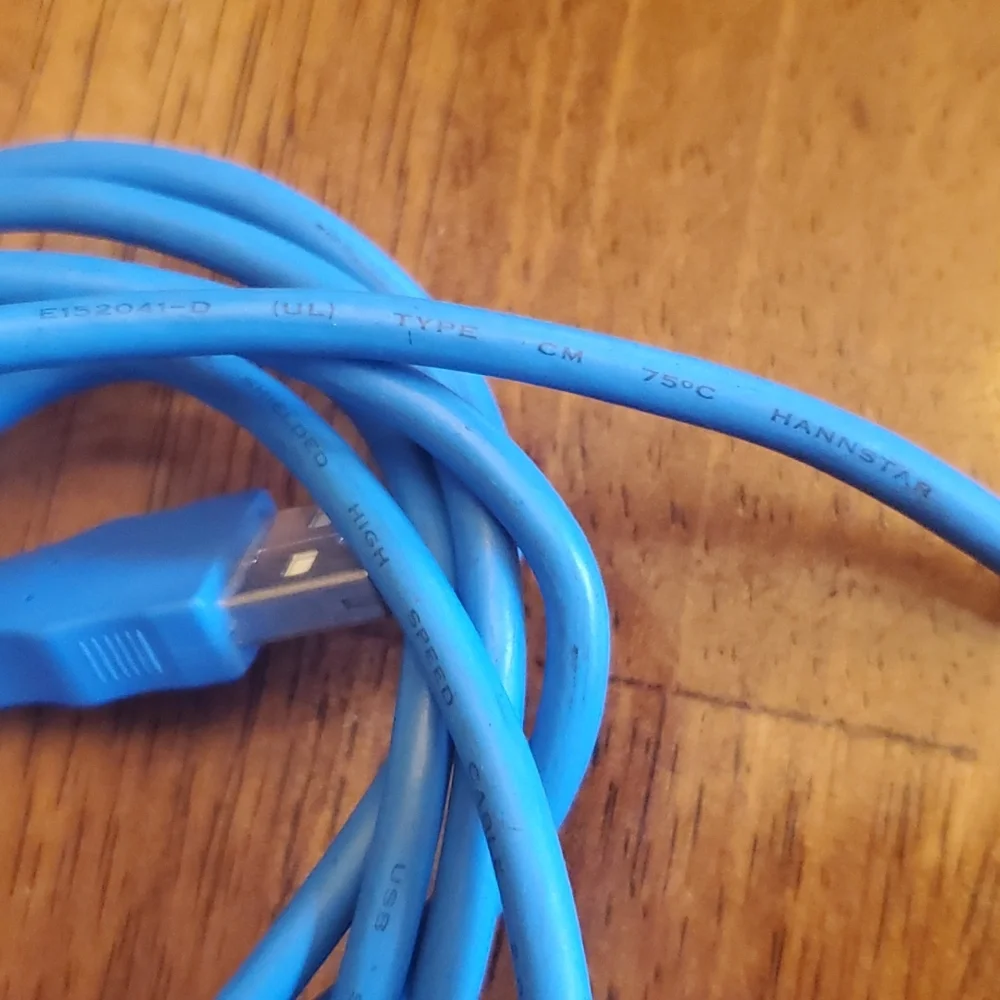5ft Blue USB to Printer Cable
